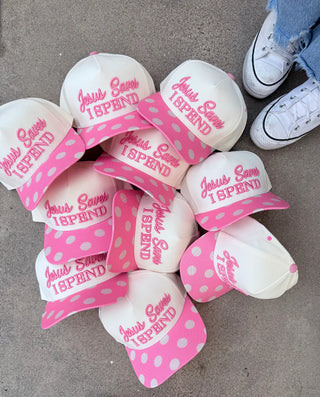 Jesus Saves I Spend Hat-Hats-option1]-kendra-kays-boutique