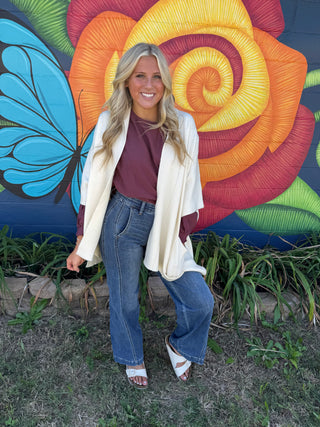 Round Neck Long Sleeve Drawstring Blouse-Long Sleeves-option1]-kendra-kays-boutique