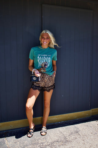 Leopard Satin Lace Trim Shorts-Shorts-option1]-kendra-kays-boutique