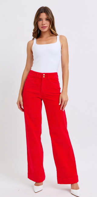 Red corduroy HW trouser-Bottoms-option1]-kendra-kays-boutique