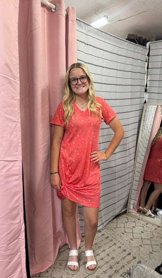 Red Liberty Stars mini dress-Dresses-option1]-kendra-kays-boutique