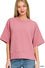 Ribbed round neck waist band-Short Sleeves-option1]-Small-kendra-kays-boutique