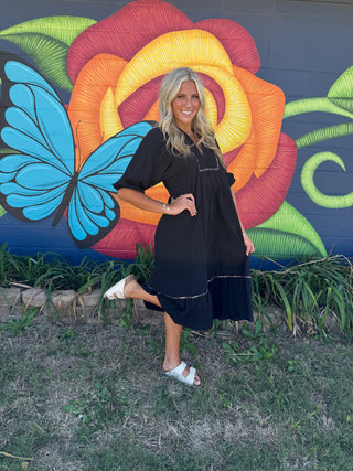 Umgee V Neck Collared Midi Dress-Dresses-option1]-kendra-kays-boutique