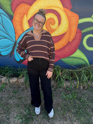 Striped Collared Sweater-Long Sleeves-option1]-kendra-kays-boutique