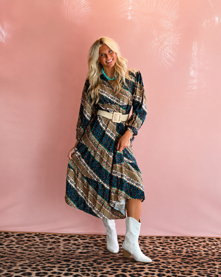 Mix Mixed Print Tiered Maxi Dress