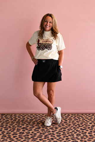 OU Wagon Mascot Tee-Ivory