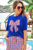 Gingham Glory Bow Luxe Tee-Short Sleeves-option1]-Small-kendra-kays-boutique