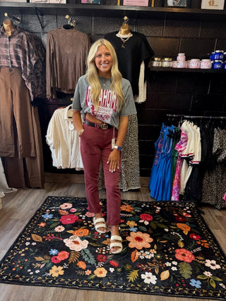 Judy Blue Maroon Cuffed Denim-Jeans-option1]-kendra-kays-boutique