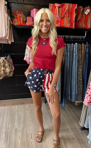 BABY DOLL TOP CARDINAL-Short Sleeves-option1]-kendra-kays-boutique