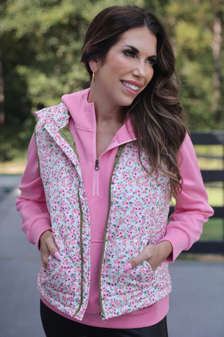 Puffer Vest- Ditzy Floral-Vests-option1]-kendra-kays-boutique