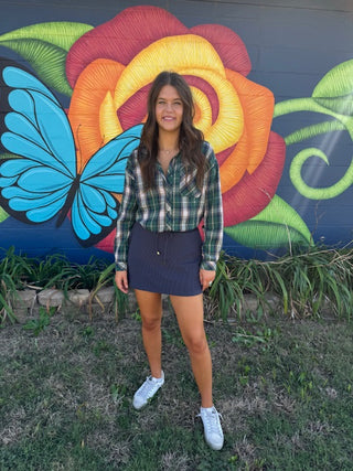 Flannel Tunic Top-Long Sleeves-option1]-Small-kendra-kays-boutique