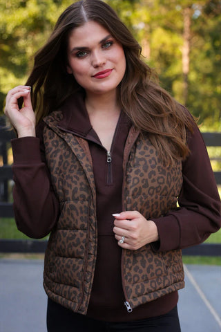 Puffer Vest- Coco Leopard-Vests-option1]-kendra-kays-boutique