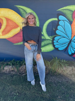 Waffle Ribbed Roundneck Pullover-Tops-option1]-kendra-kays-boutique