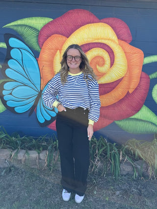 Striped oversized contrast trim pullover sweatshirt-Sweatshirts-option1]-kendra-kays-boutique