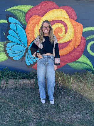 French Terry Patchwork Sleeve Pullover-Long Sleeves-option1]-kendra-kays-boutique