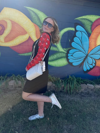 Mesh Top- Santa's Signature Bow-Long Sleeves-option1]-kendra-kays-boutique