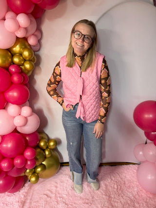 Twila Quilted Tie Vest- Pink-Vests-option1]-kendra-kays-boutique