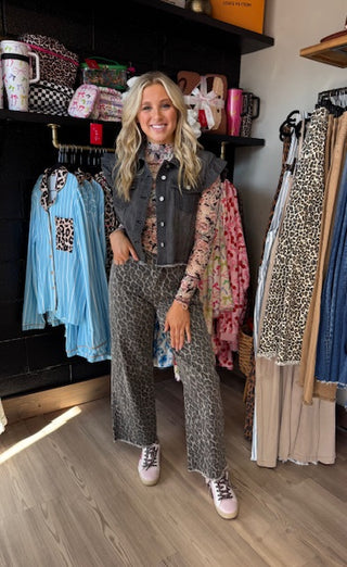 Ruffle Denim Vest- Dark Denim-Vests-option1]-kendra-kays-boutique