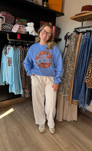 OKC Thunder Leopard Basketball Tee or Sweatshirt-Sweatshirts-option1]-kendra-kays-boutique