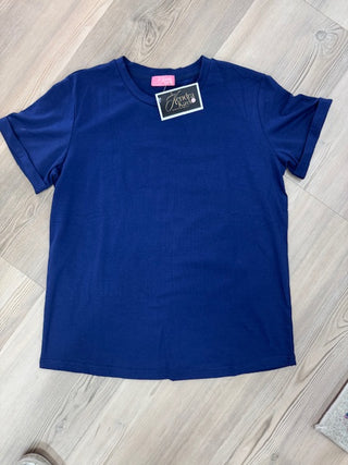 Casual Plain Crew Neck Tee-Short Sleeves-option1]-small-kendra-kays-boutique