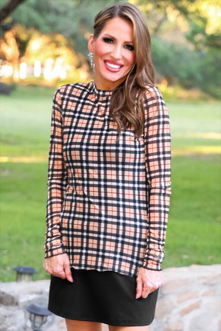 Mesh Top Plaid-Tops-option1]-Small-kendra-kays-boutique