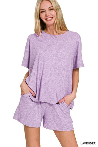 Soft Hacci Short Sleeve Tee & Short Pant Set-Sets-option1]-kendra-kays-boutique