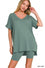 V-neck top & biker shorts-Sets-option1]-Small-kendra-kays-boutique