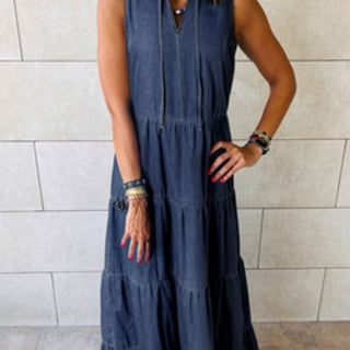 Chambray maxi dress-Dresses-option1]-small-kendra-kays-boutique