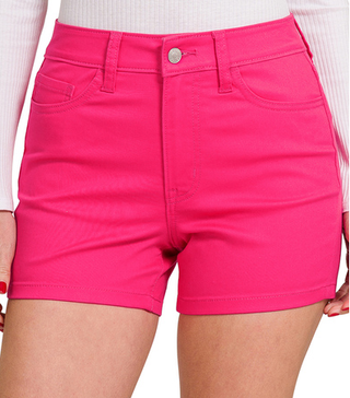 Zenana High rise color jean shorts-Shorts-option1]-kendra-kays-boutique