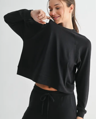 Brushed Hacci Lounge Long Sleeve Pullover-Long Sleeves-option1]-small-kendra-kays-boutique