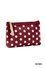 Polka dot cosmetic clutch