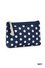 Polka dot cosmetic clutch