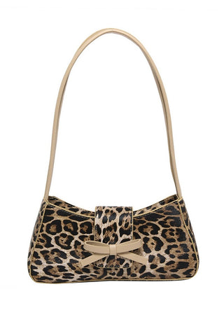BOW LEOPARD PLAID SHOULDER BAG-Bags-option1]-kendra-kays-boutique