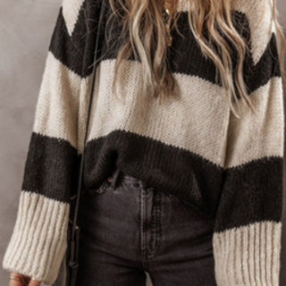 Color block, loose pullover sweater-Sweaters-option1]-kendra-kays-boutique