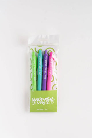 Maximalist Magic Dopamine Jotter Colored Gel Pen Set of 4-option1]-kendra-kays-boutique