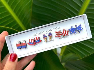 ❤️Patriotic Red, White and Blue Stud Earring Boxes-option1]-kendra-kays-boutique