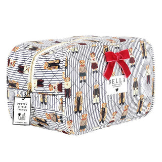 Quilted Cosmetic Bag - Navy Stripes + Bears-option1]-kendra-kays-boutique