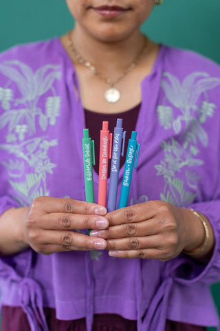 Bookish Babe Reading Jotter Colored Gel Pen Gift Set of 4-option1]-kendra-kays-boutique