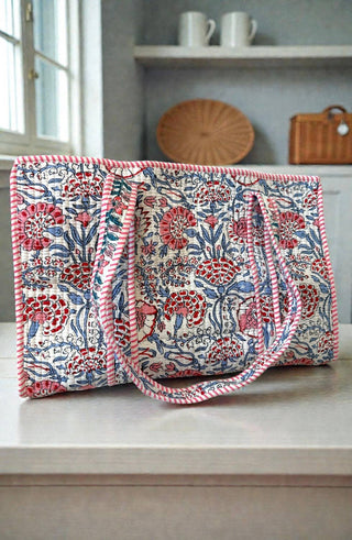 Millie Blue and Pink Floral Tote Bag-option1]-kendra-kays-boutique