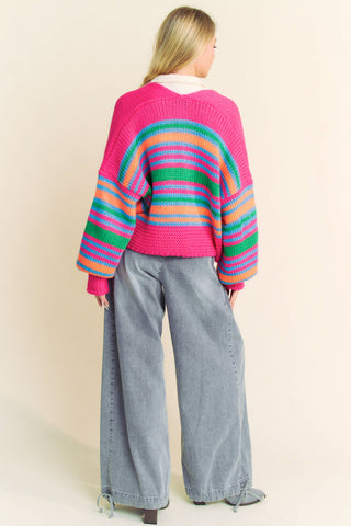 Chunky Striped Open-Front Cardigan-option1]-kendra-kays-boutique
