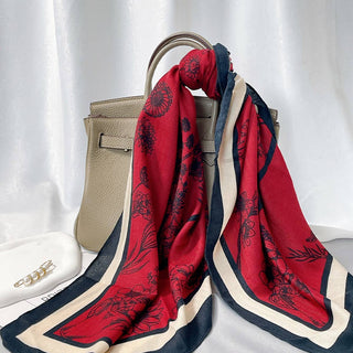 Floral Square Scarf-Accessories-option1]-(OS) 2-kendra-kays-boutique