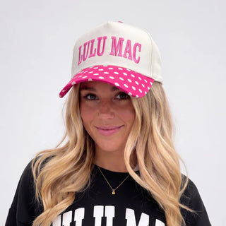 LULU Mac Hot Pink/White Dot Cap