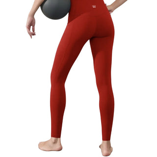 Lulu Mac Solid Leggings Red