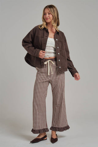 GINGHAM CHECK ELASTIC WAIST PANTS _JLB80095-01-option1]-kendra-kays-boutique