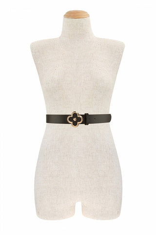 METAL CLOVER ACCENT BUCKLE BELT-option1]-kendra-kays-boutique