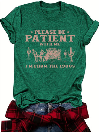 BE PATIENT Graphic short sleeve t-shirts-option1]-Green-kendra-kays-boutique