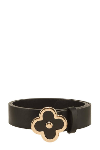 METAL CLOVER ACCENT BUCKLE BELT-option1]-kendra-kays-boutique