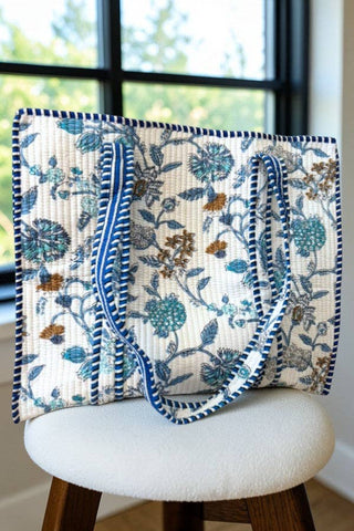 Sasha Blue and White Floral Tote Bag-option1]-kendra-kays-boutique