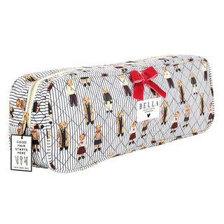 Quilted Hair Tool Bag - Navy Stripes + Bears-option1]-kendra-kays-boutique