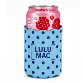 Lulu Mack Koozie Light Blue/Navy Dot Koozie